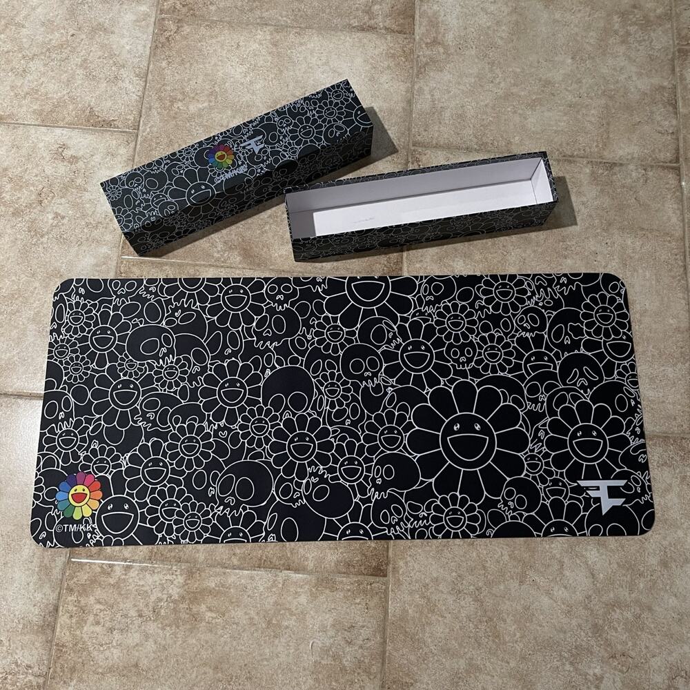Takashi Murakami x Faze Clan XLarge Black Gaming Mousepad 2021. BOX INCLUDED